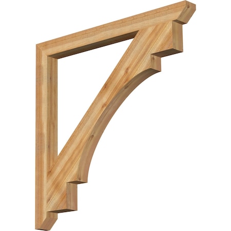 Ekena Millwork Merced Slat Rough Sawn Bracket, Western Red Cedar, 4"W x 48"D x 48"H BKT04X48X48MRC06RWR
